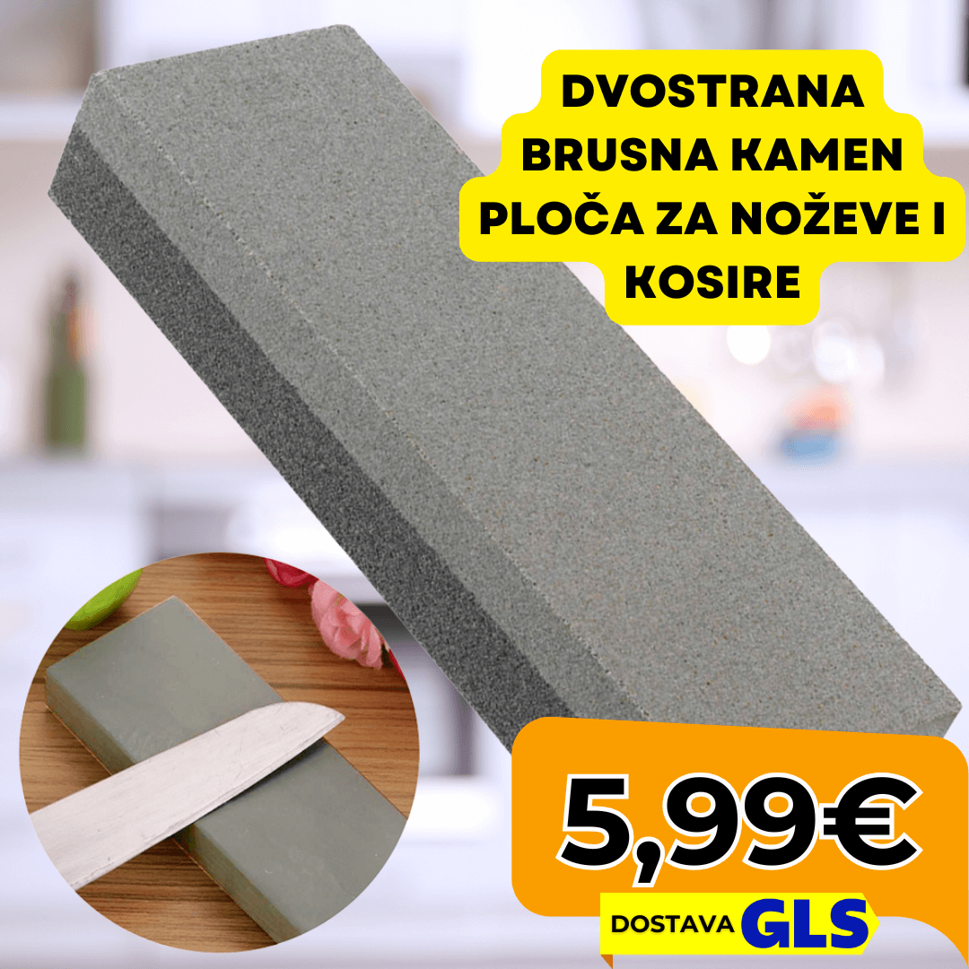 Dvostrana brusna kamen ploča za noževe i kosire - Predobro.hr
