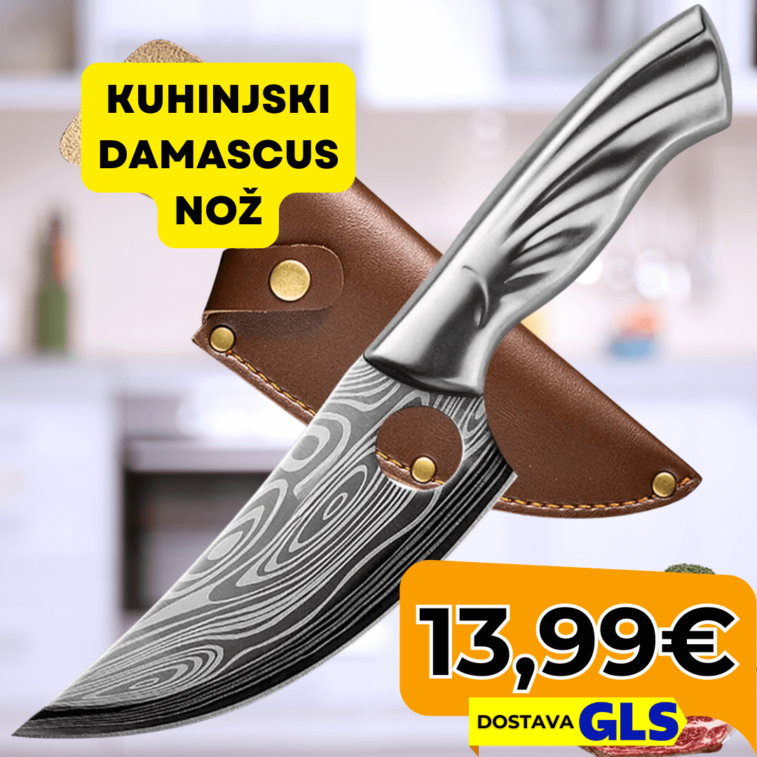 Damascus Kuhinjski Nož 26CM - Predobro.hr