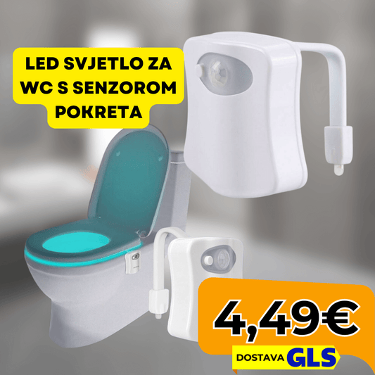 LED Svjetlo za WC s Senzorom Pokreta i Senzorom Sumraka - Predobro.hr