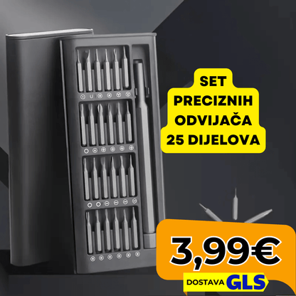 Set Preciznih Odvijača i Bita 25-dijelni - Predobro.hr