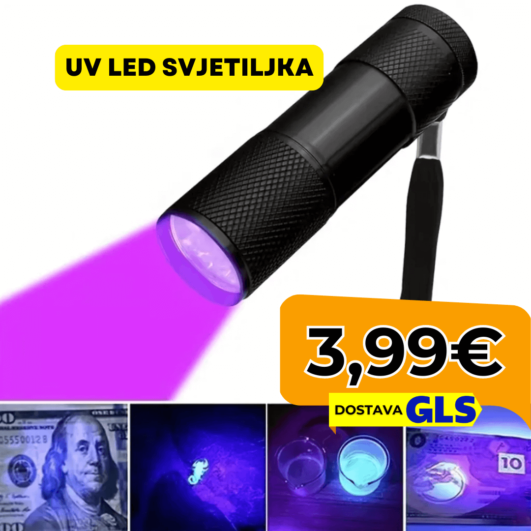 UV LED Svjetiljka s 9 LED Dioda – Višebojna - Predobro.hr