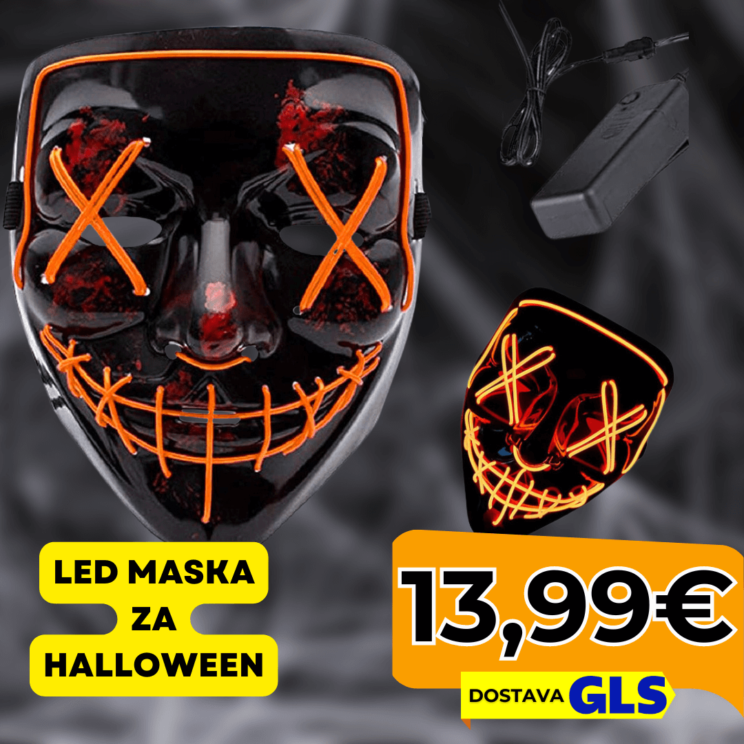 LED maska za Halloween – Party Pruge dizajn - Predobro.hr