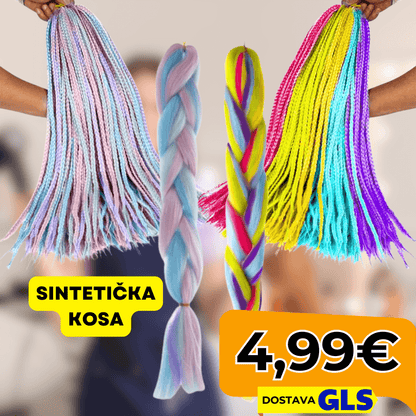 Sintetička kosa - Ombre plava/ljubičasta i Rainbow - Predobro.hr