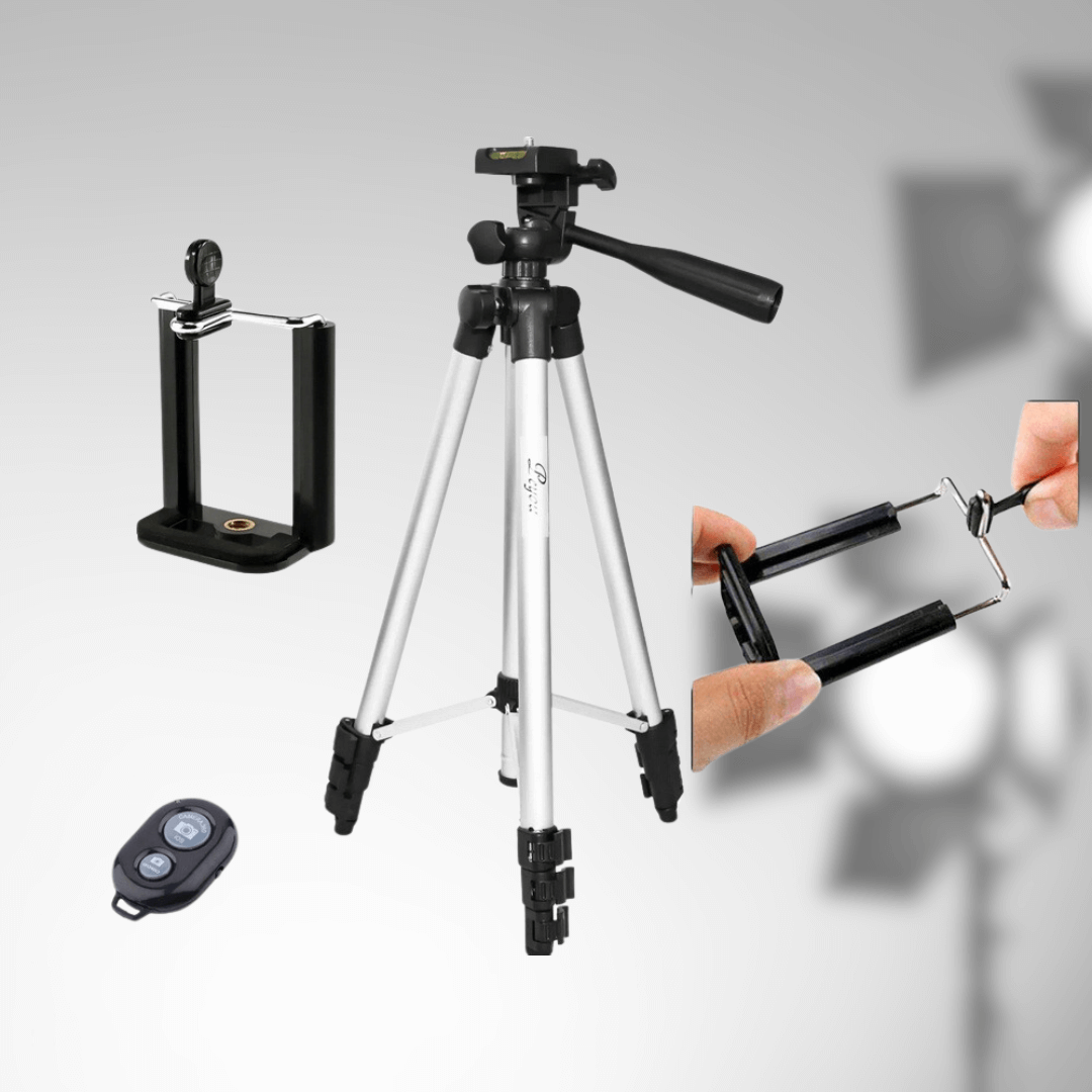 Tripod s Bluetooth daljinskim upravljačem i držačem za telefon - Predobro.hr