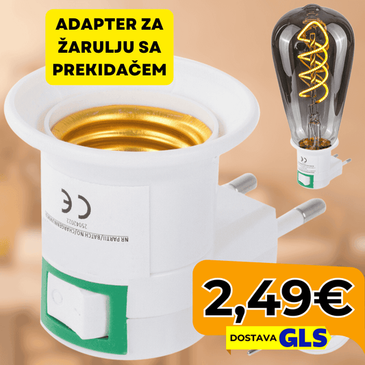Adapter za žarulju s prekidačem na 220V - Predobro.hr