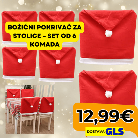 Božićni Pokrivač Za Stolice – Set Od 6 Komada